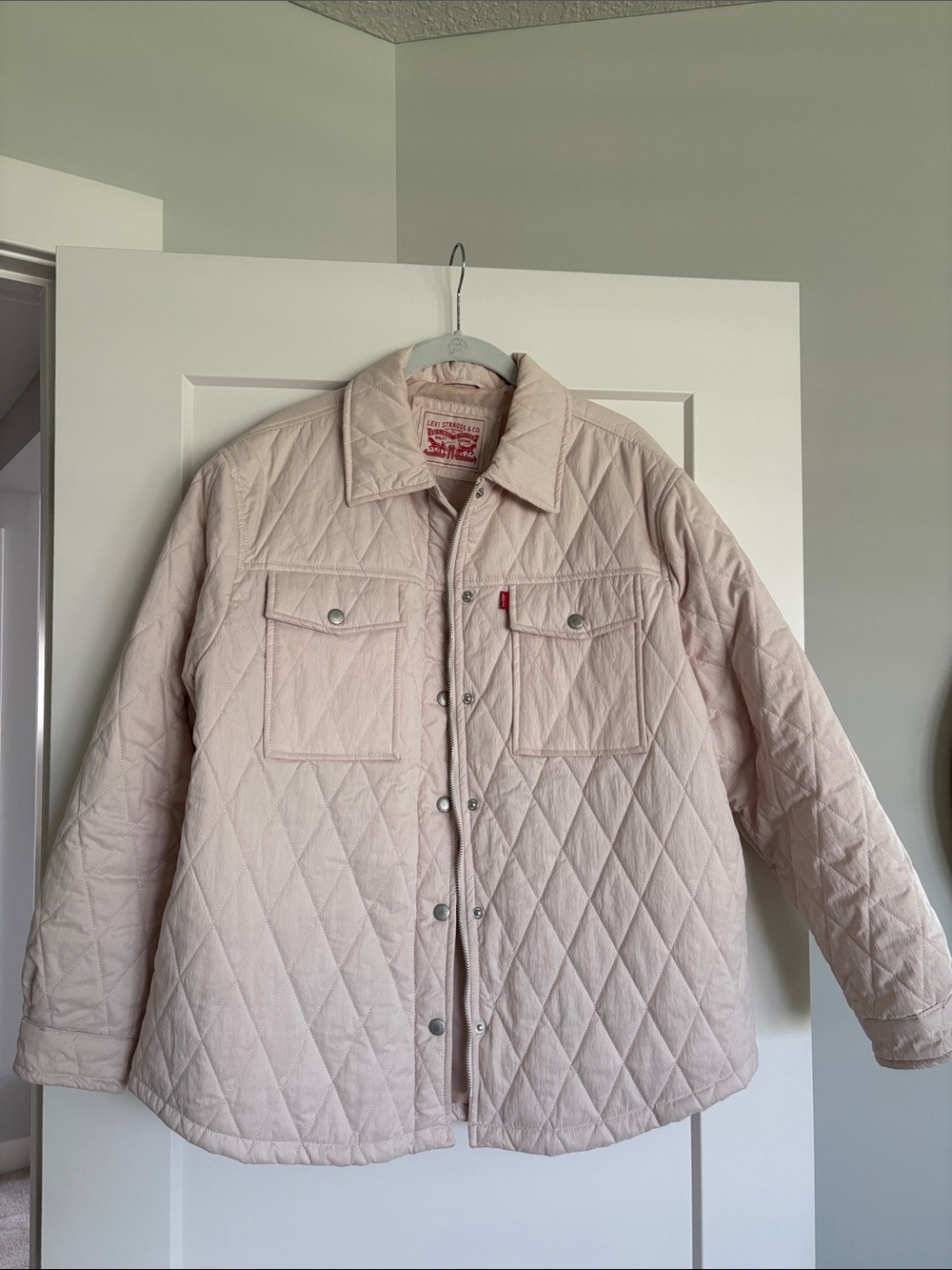 Levi's Pale Pink Quilted Jacket with Red Label